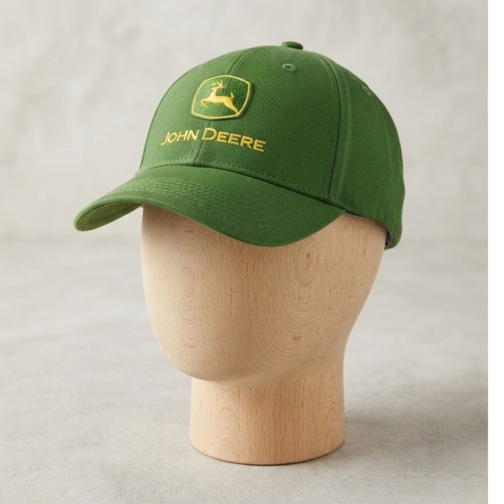 John Deere Green Runs Like A Deere Baseball Cap Hat Elastic Back Toddler Classic